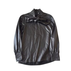 BLK DNM Women's Black Leather Shirt $595 Small